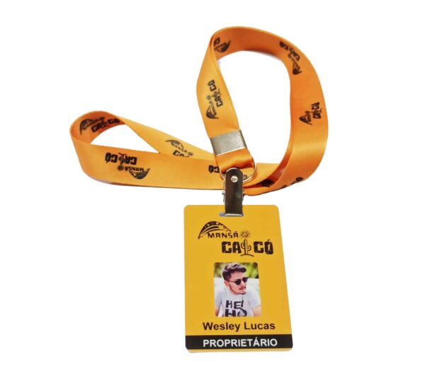 Crachá PVC Cordão Digital e Porta Crachá - 10 unidades